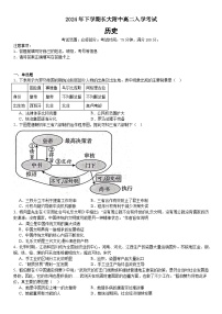 湖南省长沙大学附属中学2024-2025学年高二上学期开学考试历史试题(含解析)