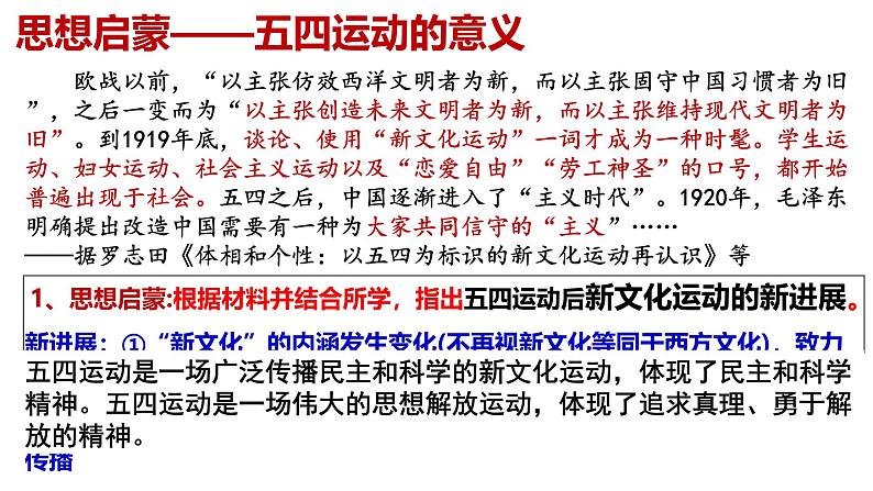 人民版高中历史必修第一册 专题三 敢教日月换新天：新民主主义革命 课件第7页