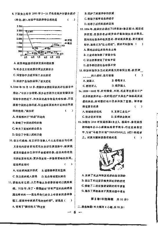 高三历史模拟测试题（二）第2页