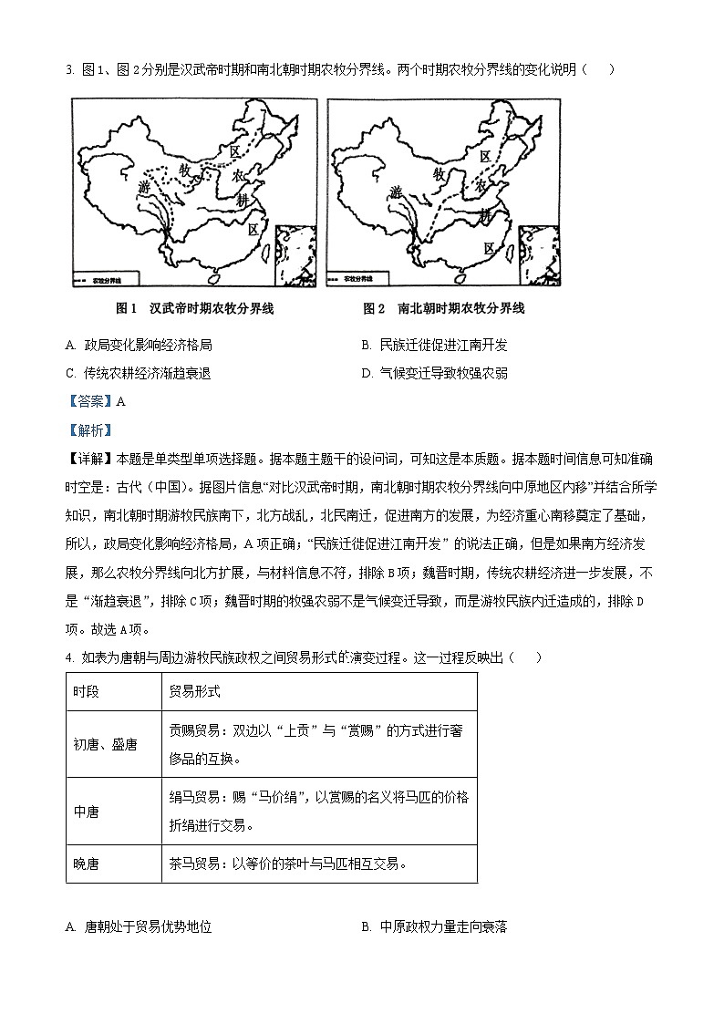 江苏省扬州中学2024-2025学年高三上学期8月暑期练习（开学考试）历史试题（解析版）第2页