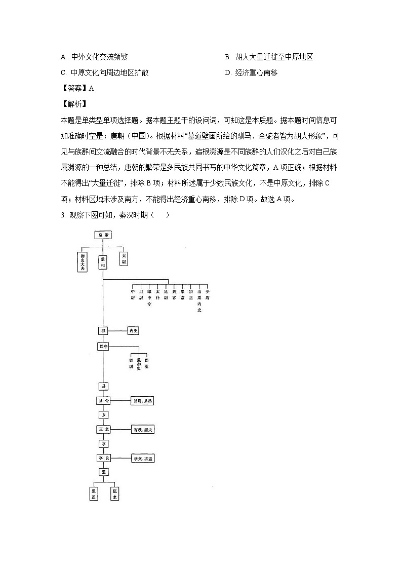 [历史]浙江省志成联盟2024-2025学年高三上学期7月基础摸底考试试卷(解析版)第2页
