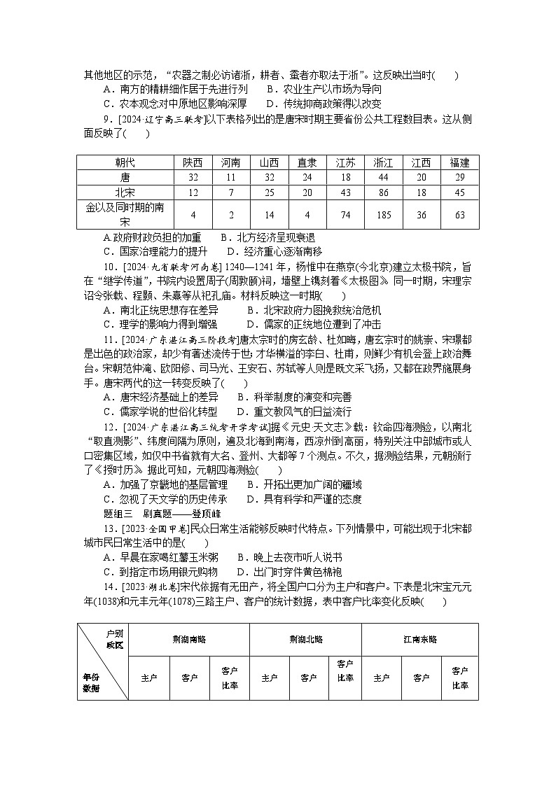 2025届高中历史部编版高考一轮复习课时训练题6（含解析）02