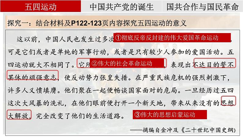 2024-2025学年中外历史纲要上 第20课 五四运动与中国共产党的诞生 课件第4页