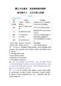 2025年高考历史精品教案第二十九单元文化的传承与保护综合提升八文化交流与传播