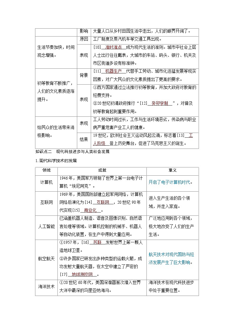 2025年高考历史精品教案第二十一单元生产工具与劳作方式第54讲工业革命与现代科技进步第3页