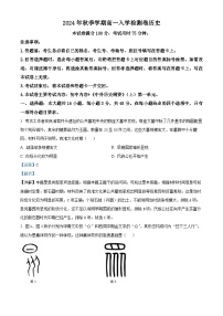 广西壮族自治区名校联盟2024-2025学年高一上学期入学考试历史试题（解析版）