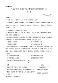 河北省2025届高三上学期大数据应用调研联合测评（I）历史试题（Word版附答案）