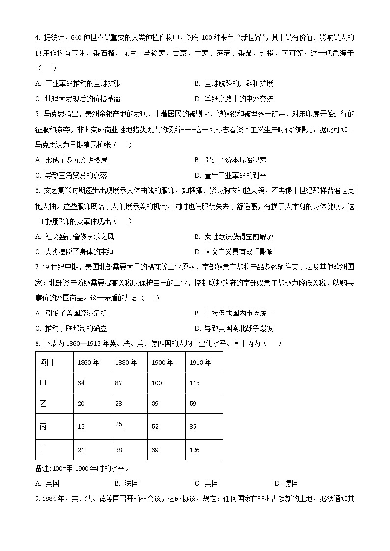 辽宁省部分高中2024-2025学年高二上学期9月开学联合考试历史试题（Word版附解析）第2页