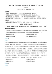 重庆市育才中学2024-2025学年高三上学期定时训练（一）历史试卷（Word版附解析）