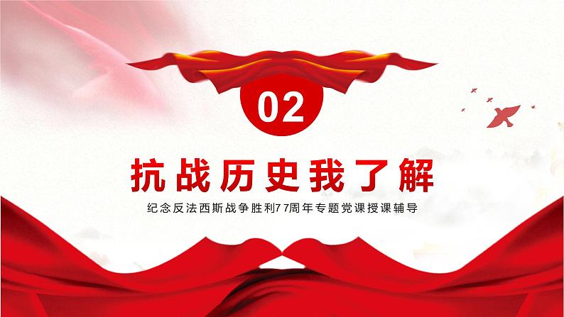 红色党政抗日战争胜利77周年PPT第8页