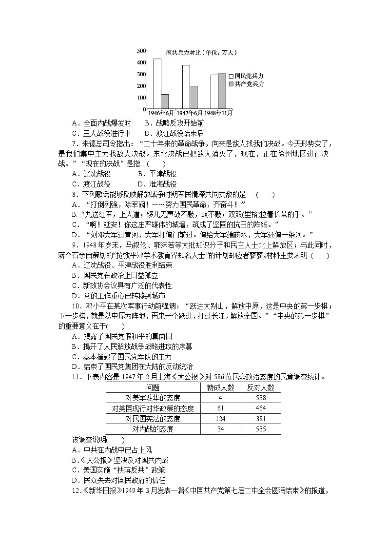 2024—2025高中历史必修中外历史纲要（上）一轮复习课时作业(二十四)第2页