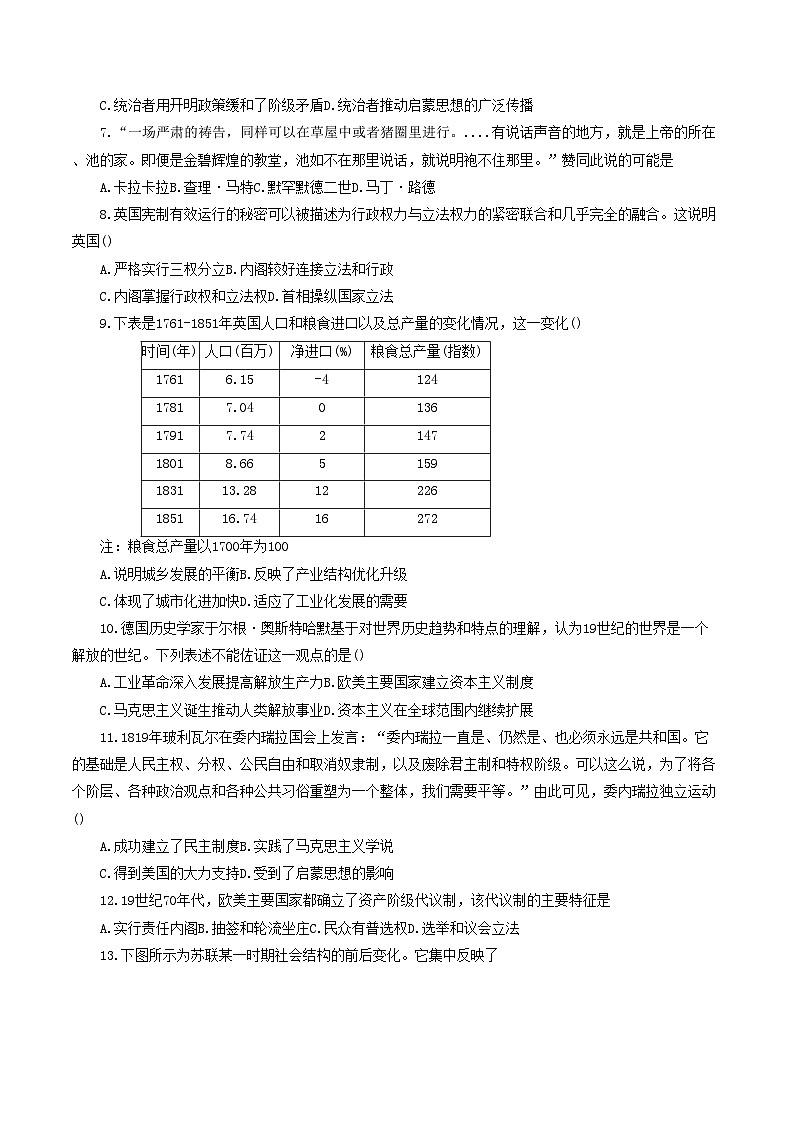 江西省宜春市2024-2025学年高二上学期开学诊断考试历史试题第2页
