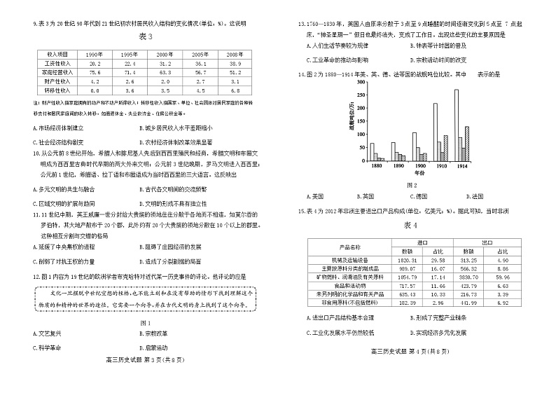 山东省德州市20242025学年高三上学期开学考试历史试题第2页