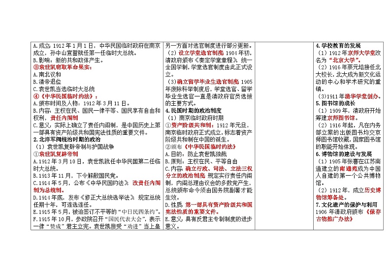 第六单元 辛亥革命与中华民国的建立 学案（含解析）——2025届高考历史一轮复习《中外历史纲要（上）》与《选必》知识连接第2页