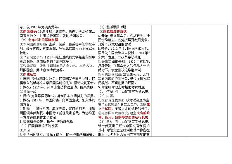 第六单元 辛亥革命与中华民国的建立 学案（含解析）——2025届高考历史一轮复习《中外历史纲要（上）》与《选必》知识连接第3页