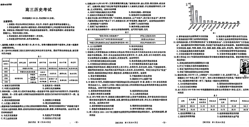新疆金太阳2024-2025学年高三上学期9月第一次质量检测（XJ）历史试卷第1页