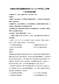 [历史]云南省红河哈尼族彝族自治州2024-2025学年高二上学期9月月考试卷(解析版)