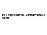 2025届高考历史一轮复习 第21讲 古代文明的产生与发展 课件