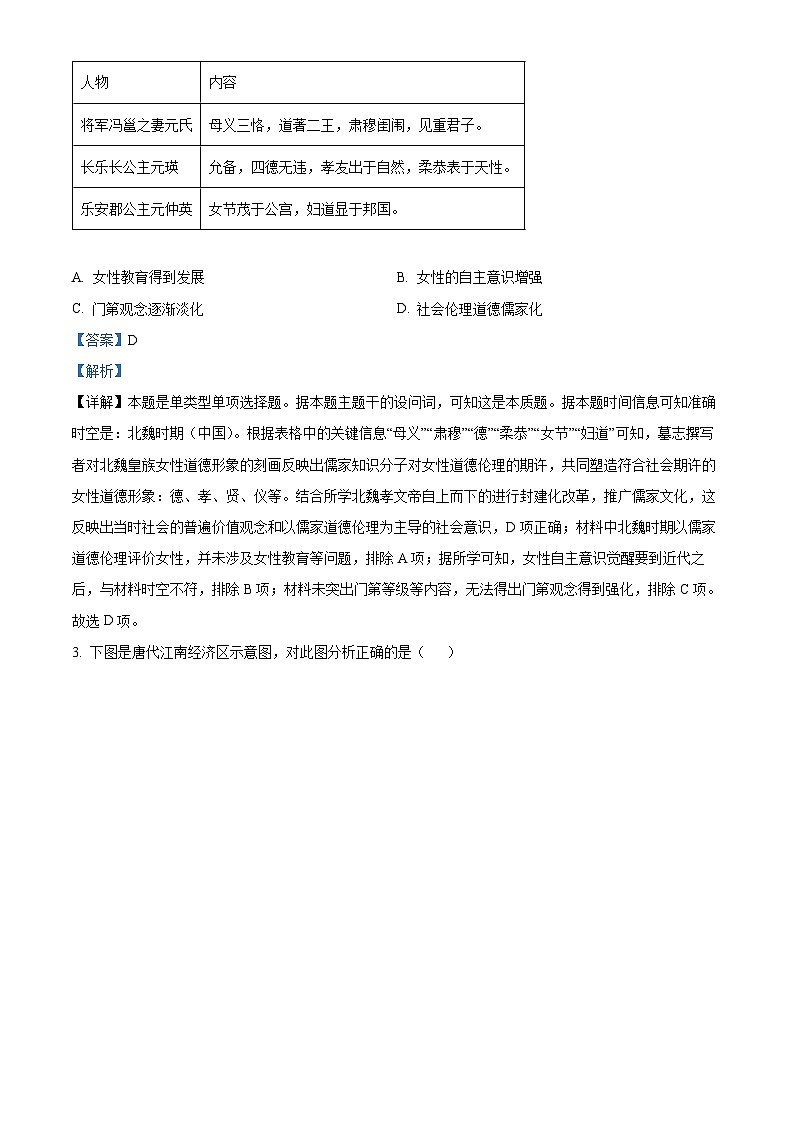 江苏省淮安市2024-2025学年高三上学期第一次联考（开学）历史试题（解析版）第2页