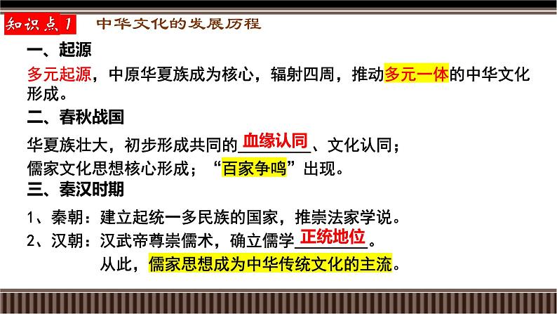 新高考历史一轮复习备课课件 第14讲+中国古代史选择性必修专题——源远流长的中华文化（含答案）03