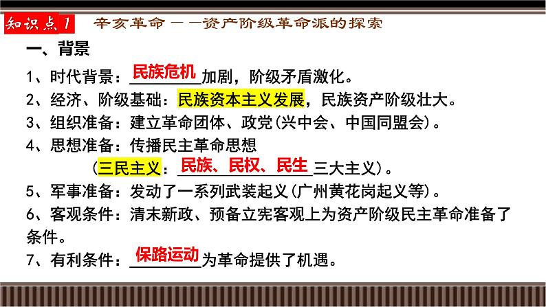 新高考历史一轮复习备课课件 第17讲+民国前期(1912-1919)：辛亥革命与北洋军阀统治时期的政治、经济与文化（含答案）第4页