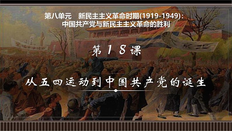 新高考历史一轮复习备课课件 第18讲+从五四运动到中国共产党的诞生（含答案）第1页