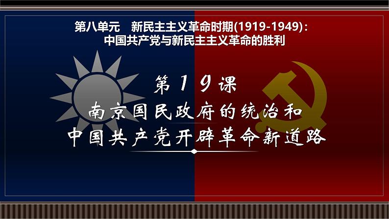 新高考历史一轮复习备课课件 第19讲+南京国民政府的统治和中国共产党开辟革命新道路（含答案）01