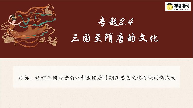 【史料学与考】新高考历史一轮复习素养提升探究课件专题2.4+三国至隋唐的文化01