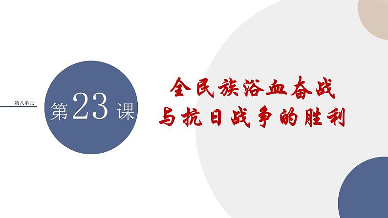 第23课  全民族浴血奋战与抗日战争的胜利课件----2024-2025学年高中历史必修 中外历史纲要（上）第1页