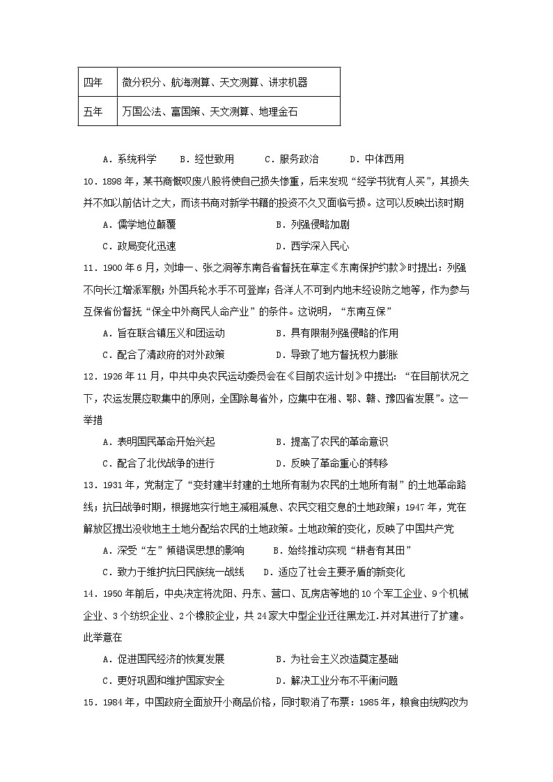 重庆市万州区2023届高三历史上学期12月线上考试试卷含解析03