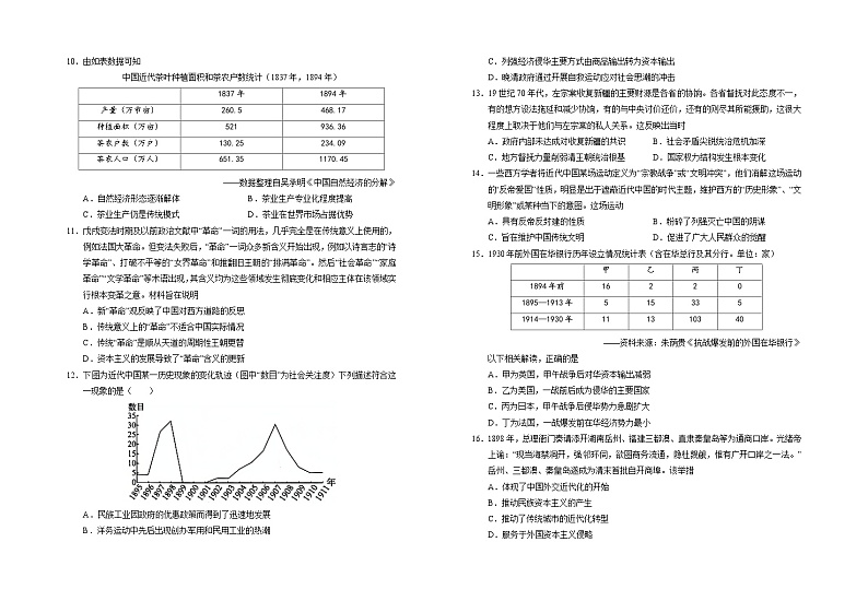 2025届高三第二次月考历史试卷第2页