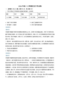 湖南省岳阳市云溪区2024-2025学年高二上学期9月月考历史试题（Word版附解析）