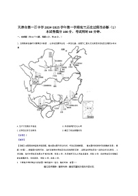 天津市第一百中学2024-2025学年高三上学期过程性诊断历史试题（解析版）