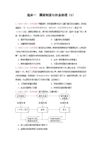 2024年全国各地高考真题和模拟题选择题汇编：国家制度与社会治理（1）-2025届高考统编版历史选择性必修1一轮复习