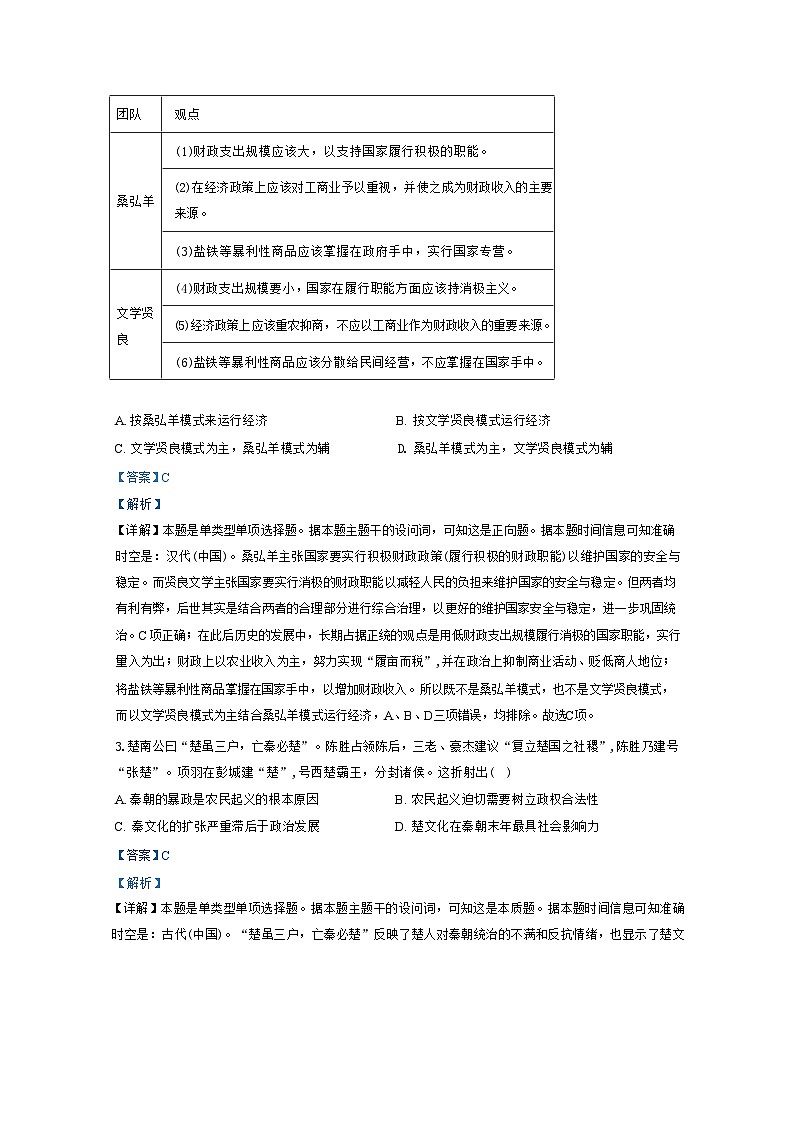 湖南省长沙市周南中学教育集团2024-2025学年高三上学期10月月考历史试题（解析版）02