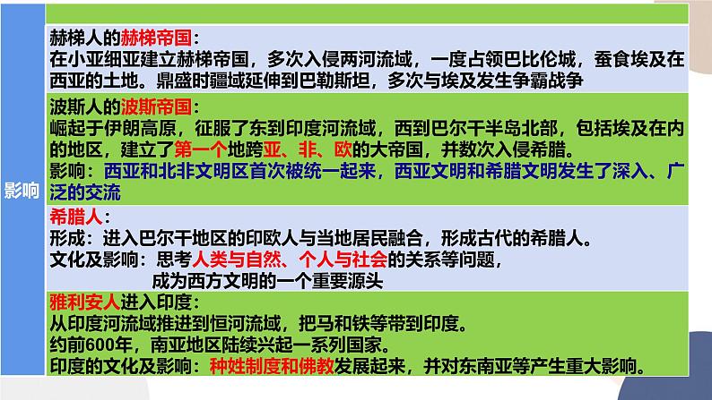 2024-2025学年高中历史选择性必修3教学课件 第三单元-第6课 古代人类的迁徙和区域文化的形成第7页