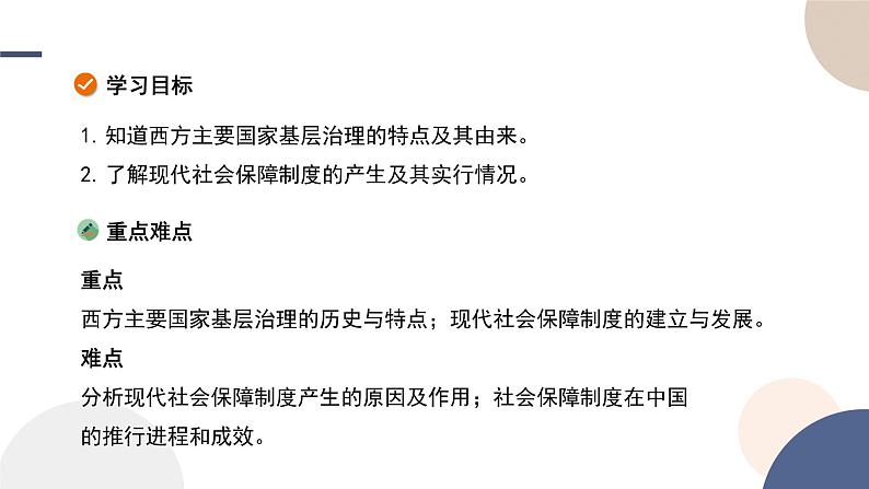 2024-2025学年高中历史选择性必修1教学课件 第六单元-第18课  世界主要国家的基层治理与社会保障第2页