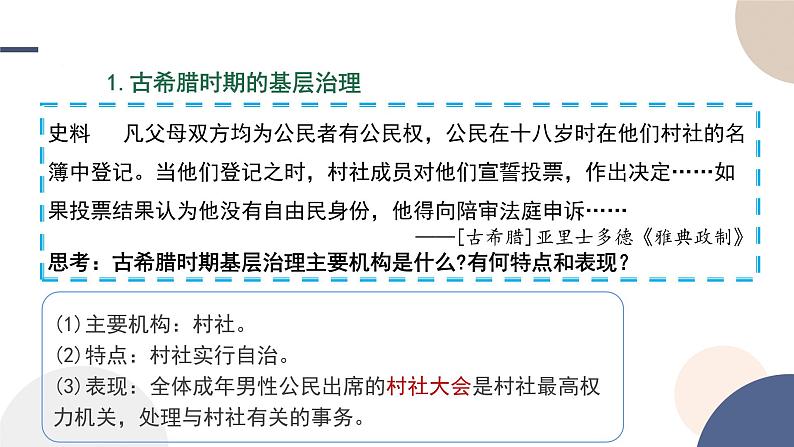 2024-2025学年高中历史选择性必修1教学课件 第六单元-第18课  世界主要国家的基层治理与社会保障第4页