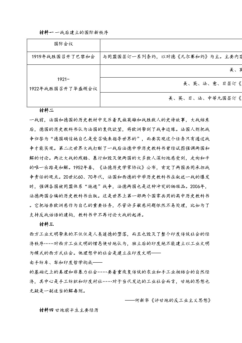 （6）世界现代史——高考一轮复习历史认识、启示类专练第2页