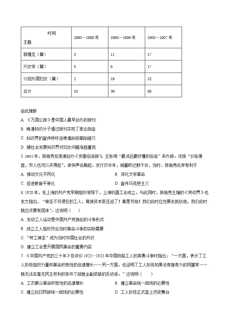 广东省雷州市龙门中学、客路中学两校2025届高三上学期10月第一次模拟考试历史试题（Word版附解析）第2页