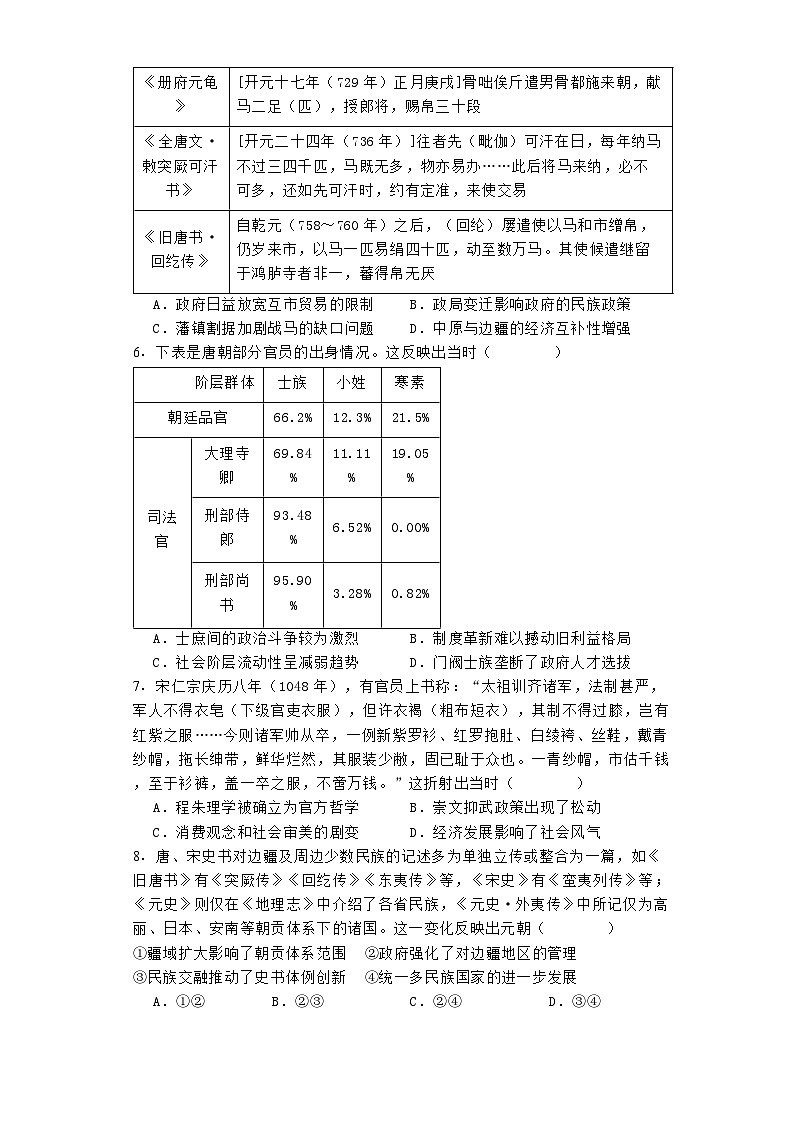 河南省多校（九师联盟）2024-2025学年高三上学期10月月考历史试题第2页