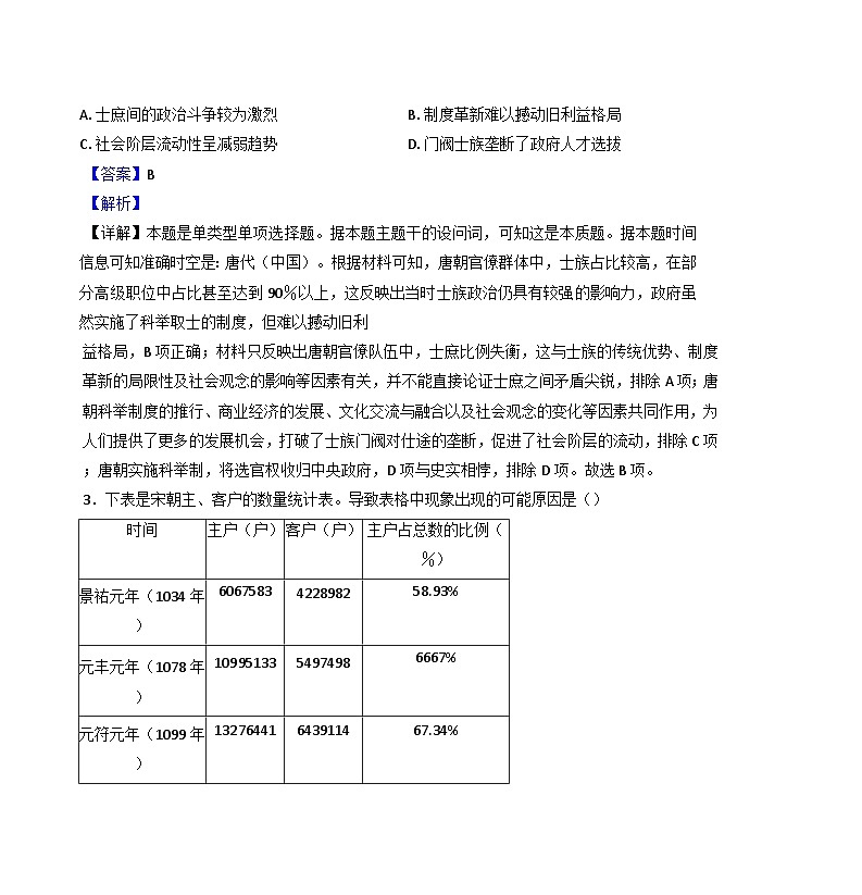 湖南省邵东市第一中学2024-2025学年高三上学期第三次月考历史试题（解析版）第2页