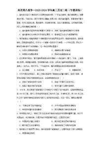 两次鸦片战争--2023-2024学年高三历史二轮（专题训练）（2份，原卷版+解析版）