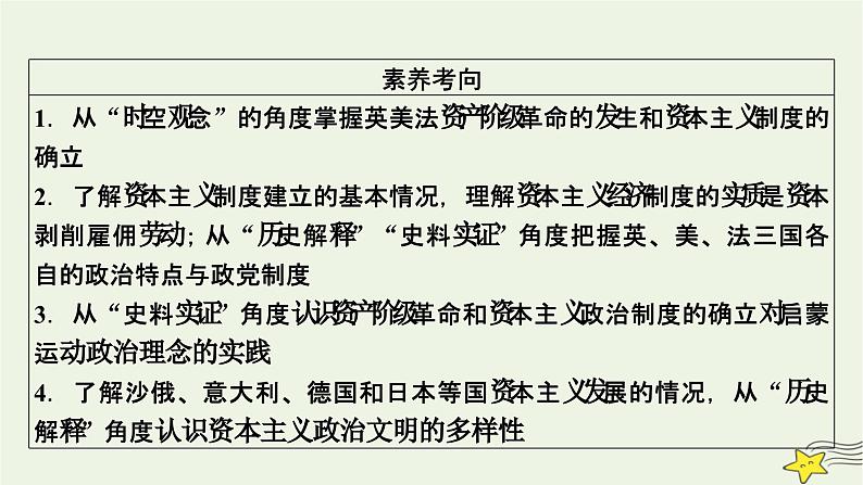 新高考高考历史一轮复习课件第10单元第30讲资产阶级革命与资本主义制度的确立（含解析）第5页