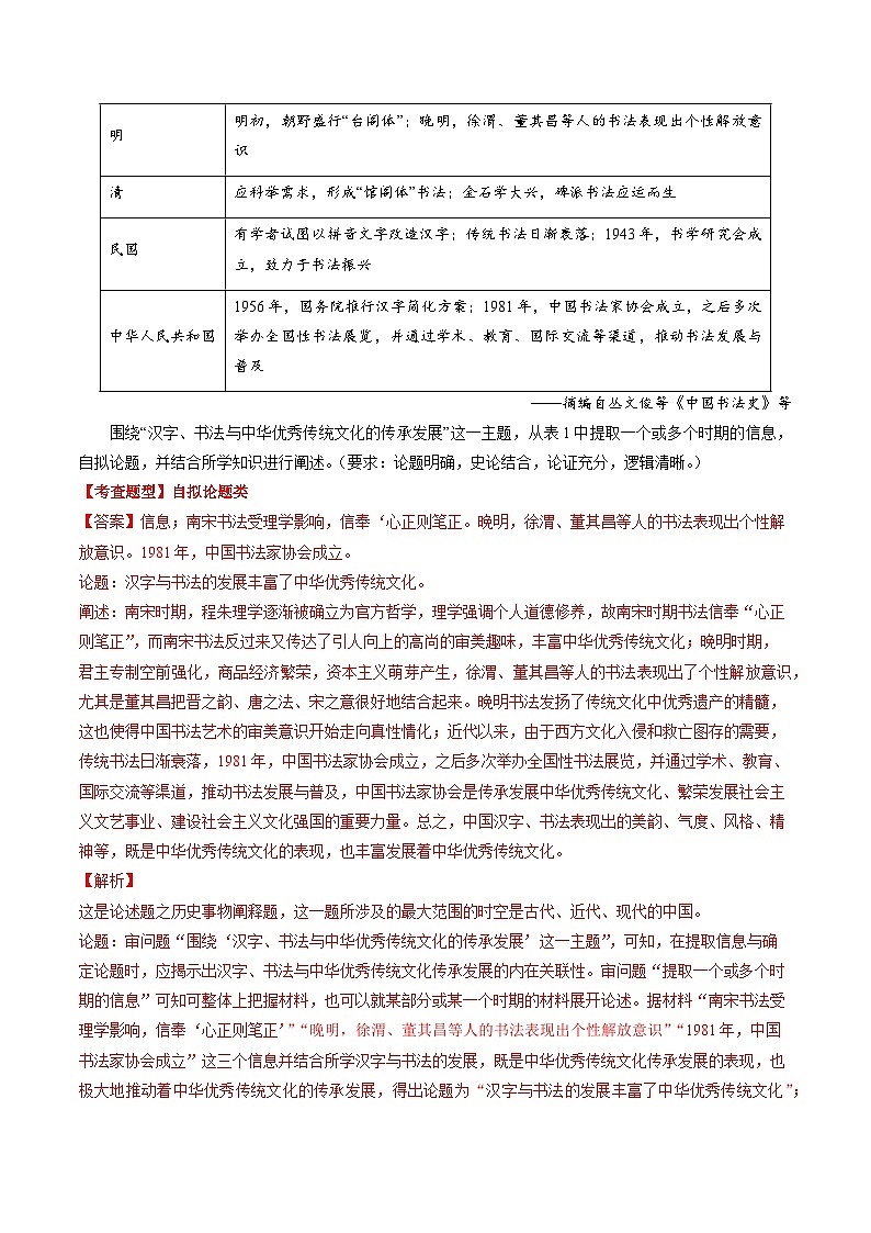 新高考历史三轮冲刺过关练习专题11 开放性试题（解析版）第2页