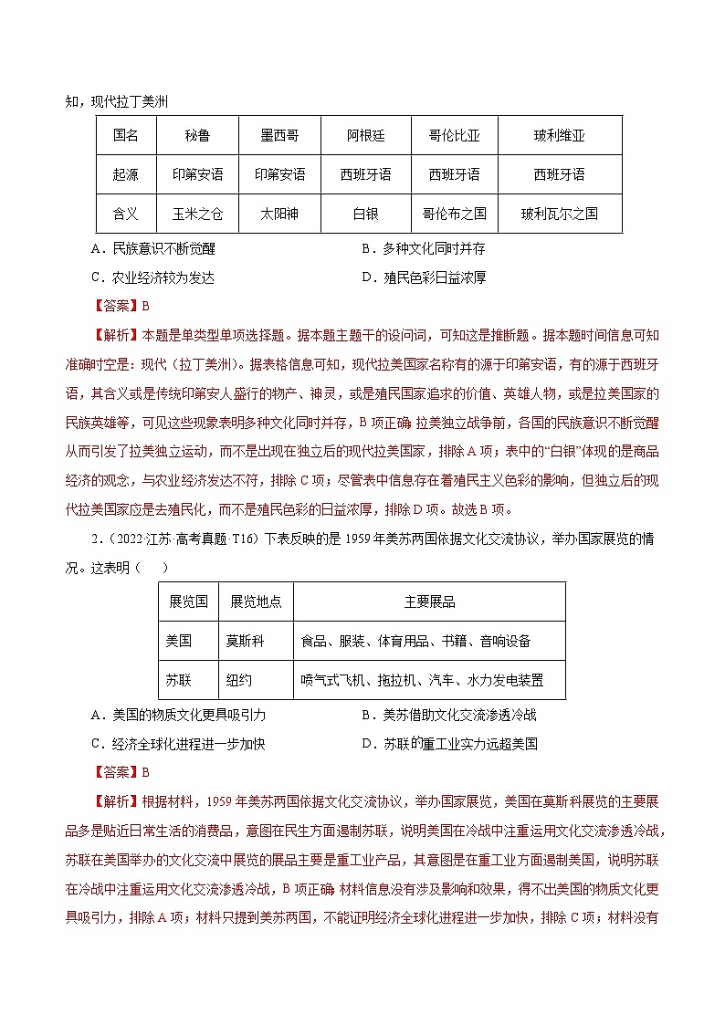 （江苏版）新高考历史三轮冲刺押题卷第16题 二战后的世界（解析版）第2页