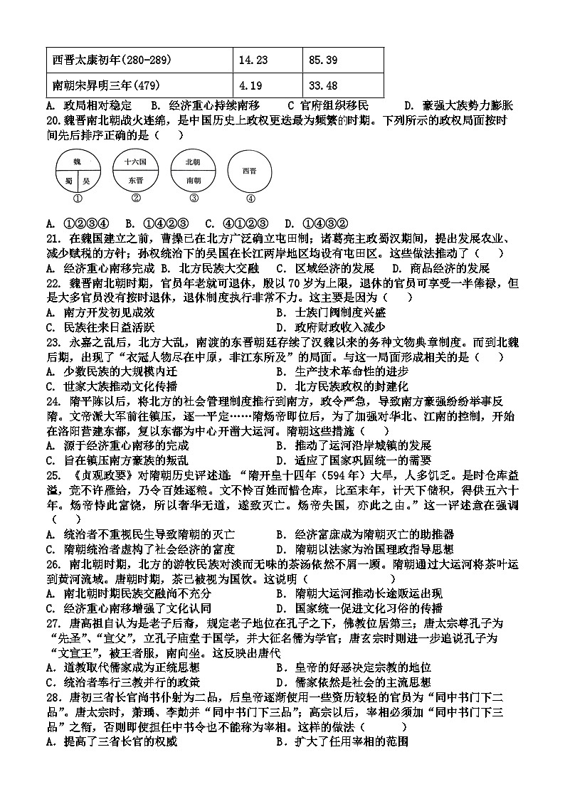 河南省叶县高级中学2024-2025学年高一上学期期中预考历史试卷第3页