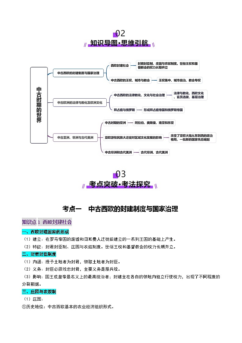 第22讲 中古时期的世界（讲义）（解析版）第3页