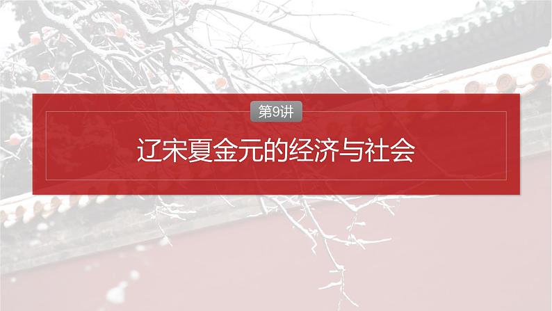 2025年高考历史一轮复习课件（部编版） 板块1  第4单元　第9讲　辽宋夏金元的经济与社会02