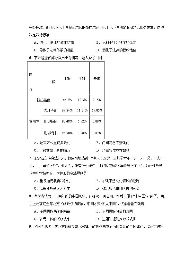 四川省成都市简阳实验学校（成都石室阳安学校）2024-2025学年高二上学期期中考试历史试卷第2页